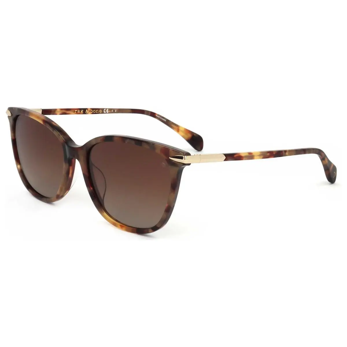 Rag Bone Women`s 55 mm Gold Havana Sunglasses RNB1035-S-006J-55