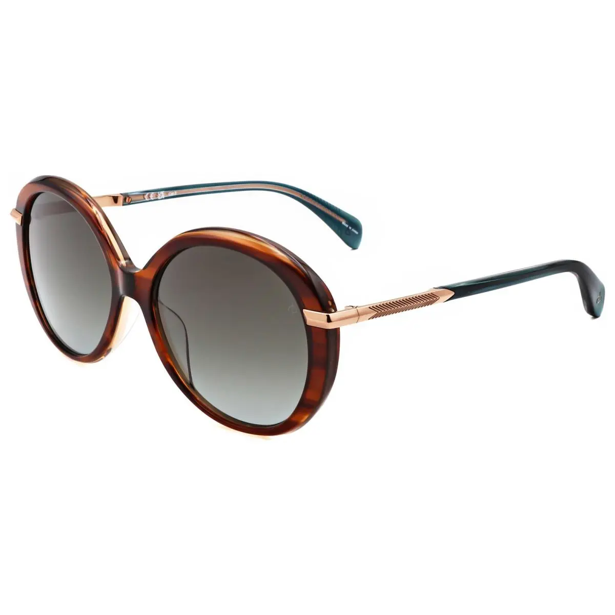 Rag Bone Women`s 56 mm Brown Horn Sunglasses RNB1075-S-EX4-56