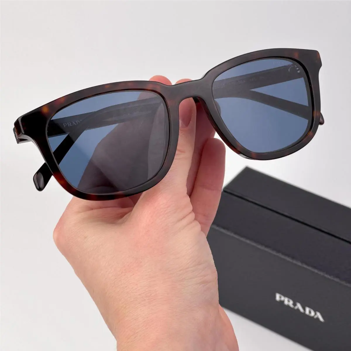 Prada Women Sunglasses Radica Tortoise Blue Square PRA21S 17N06A