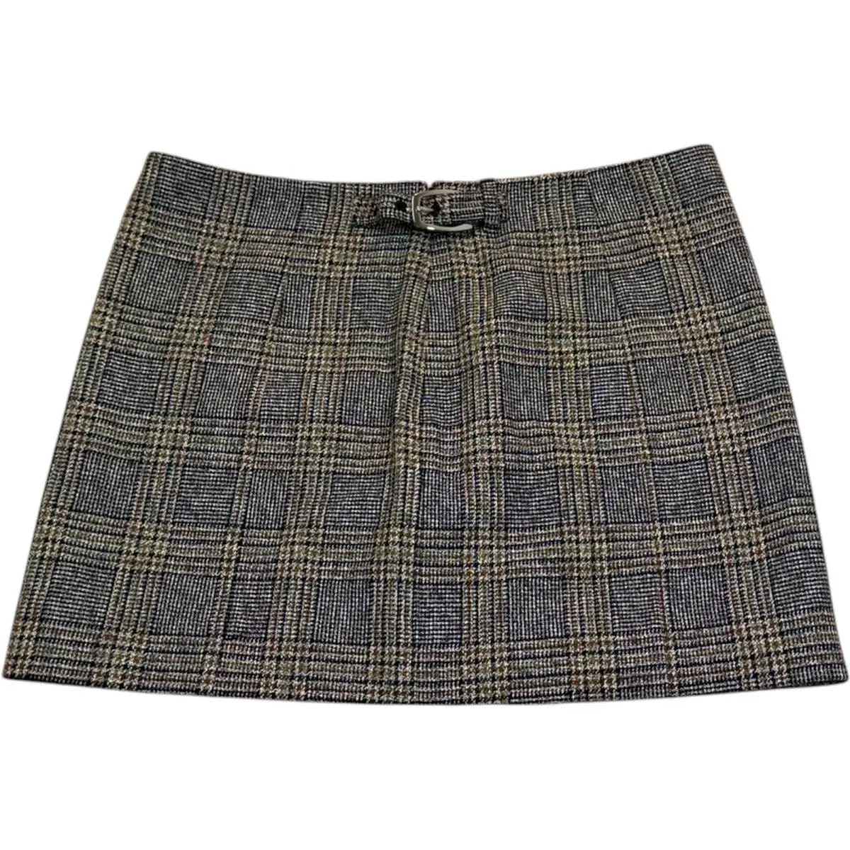 Rag Bone Black Plaid Japanese Cotton Mini Skirt Size 8 Coral Accent