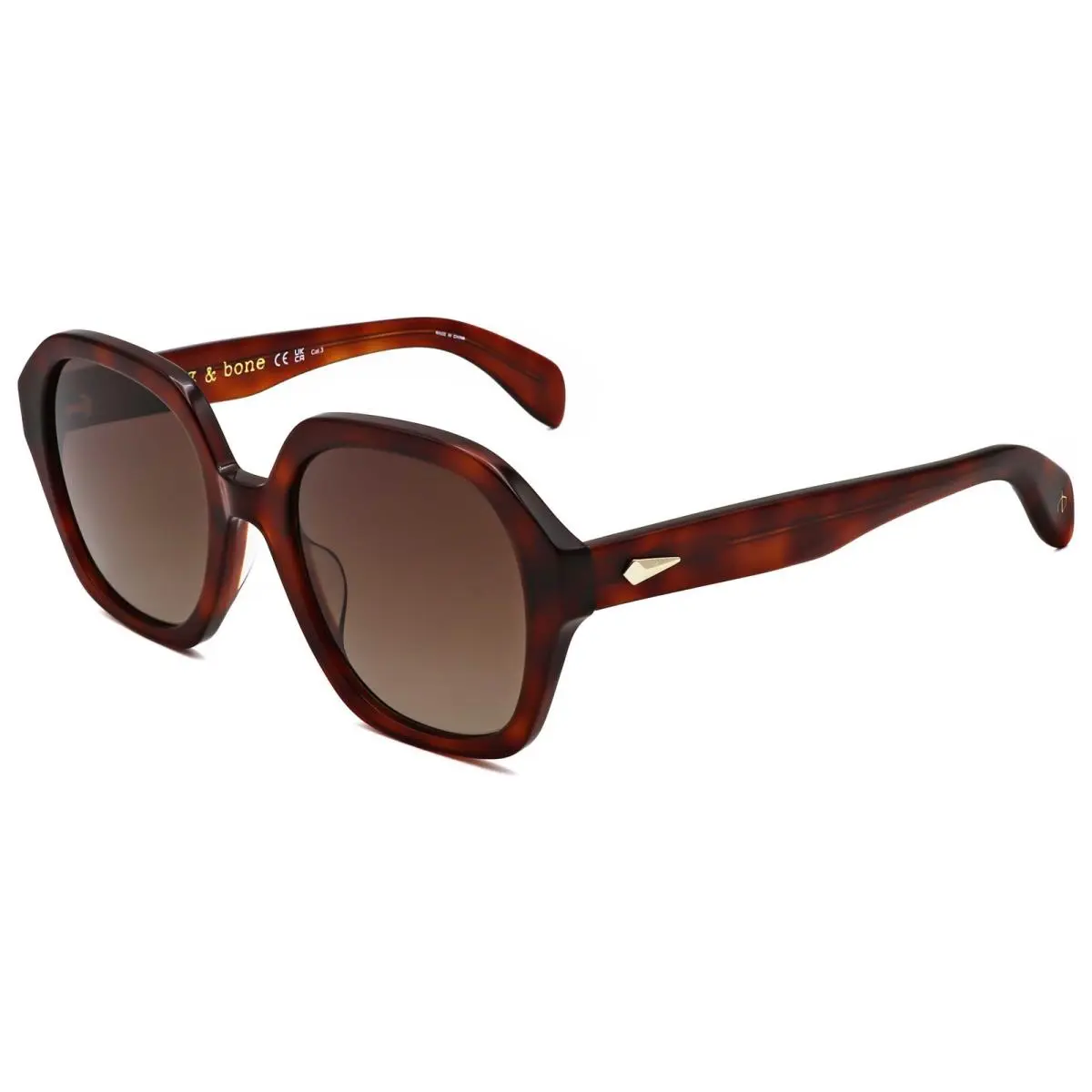 Rag Bone Women`s 53 mm Havana Brown Sunglasses RNB1063-S-9N4-53