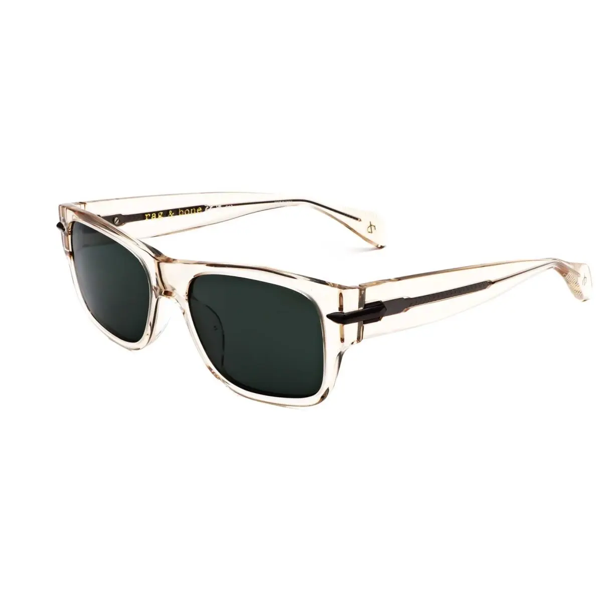 Rag Bone Men`s 55 mm Crystal Sunglasses RNB5057-S-900-55