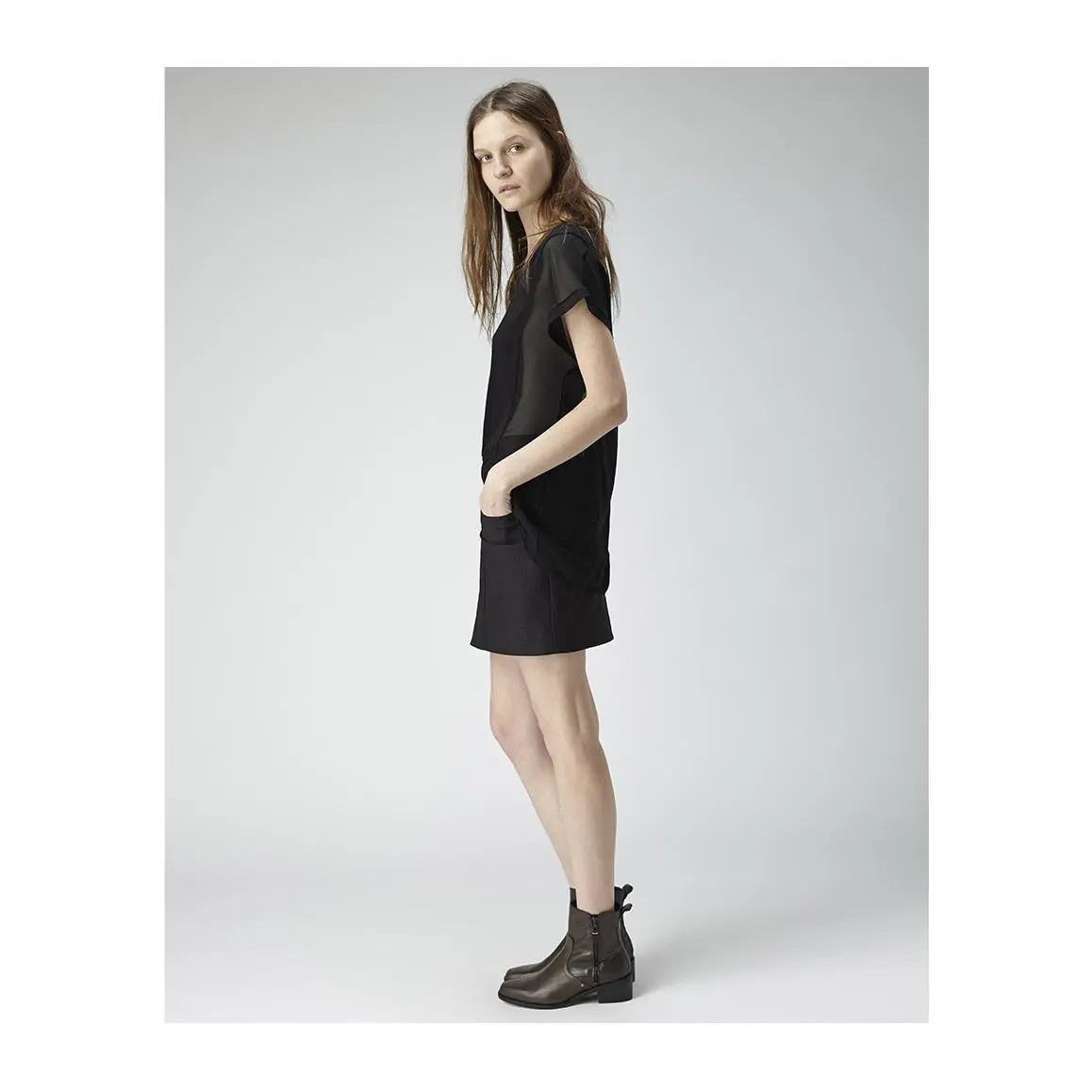 Rag Bone Pearce Dark Gray Leather Toe Zip Ankle Boots 40 10