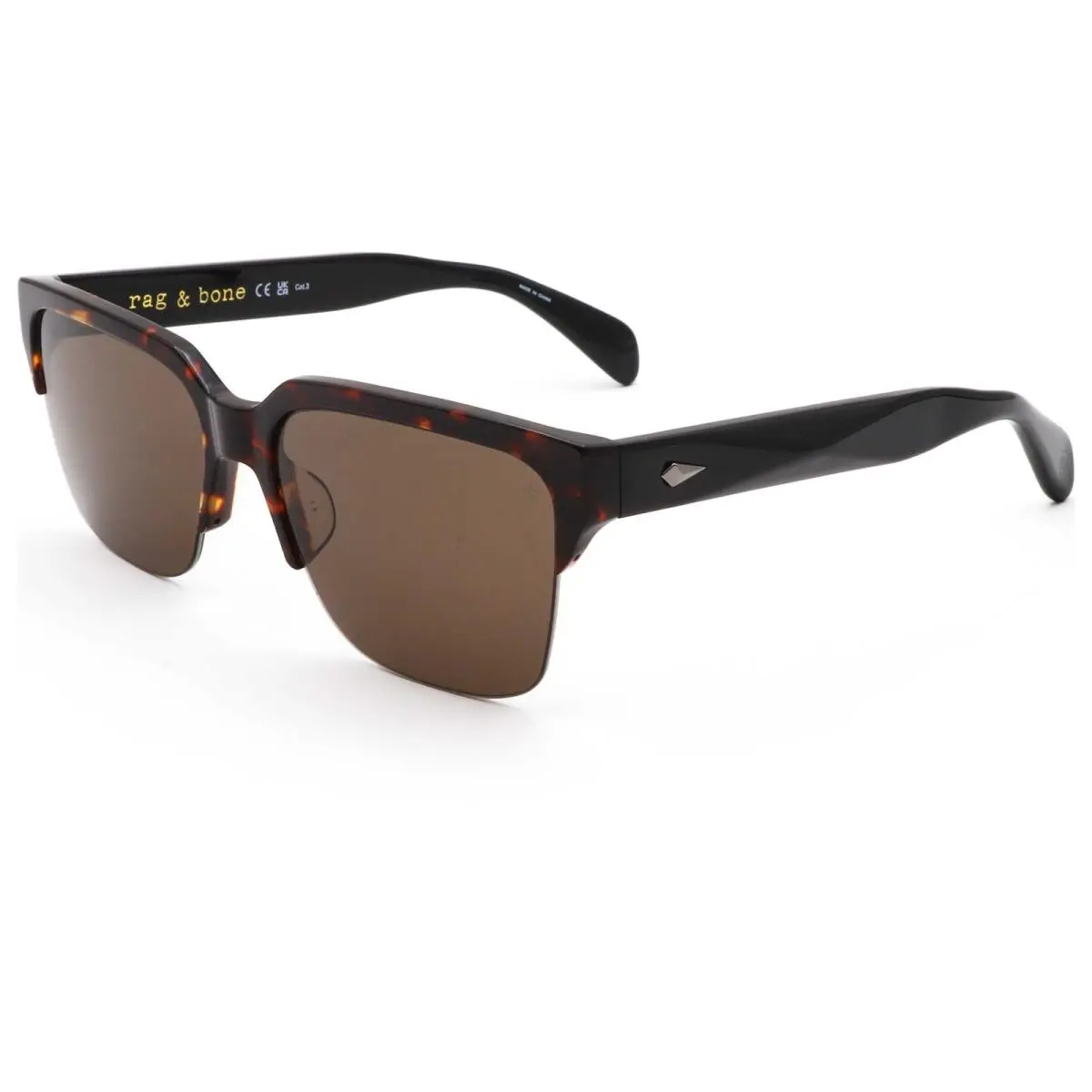 Rag Bone Men`s 58 mm Havana Sunglasses RNB5055-G-S-086-58