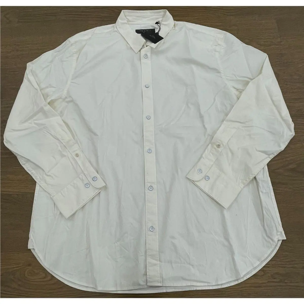 Rag Bone Griffin Long Sleeve Shirt In Chalk Size: X-small