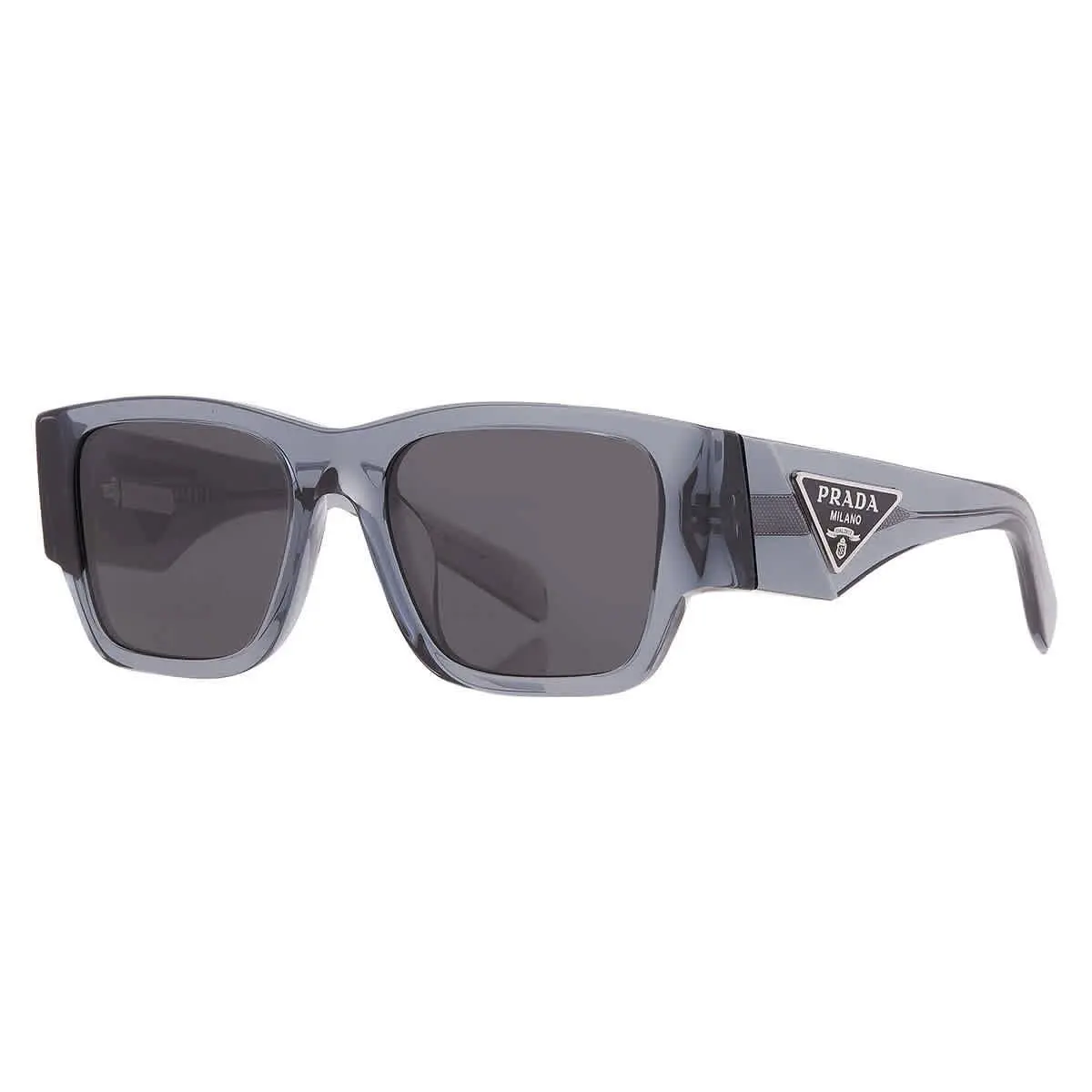 Prada Dark Grey Square Men`s Sunglasses PR 10ZSF 17T08Z 55 PR 10ZSF 17T08Z 55