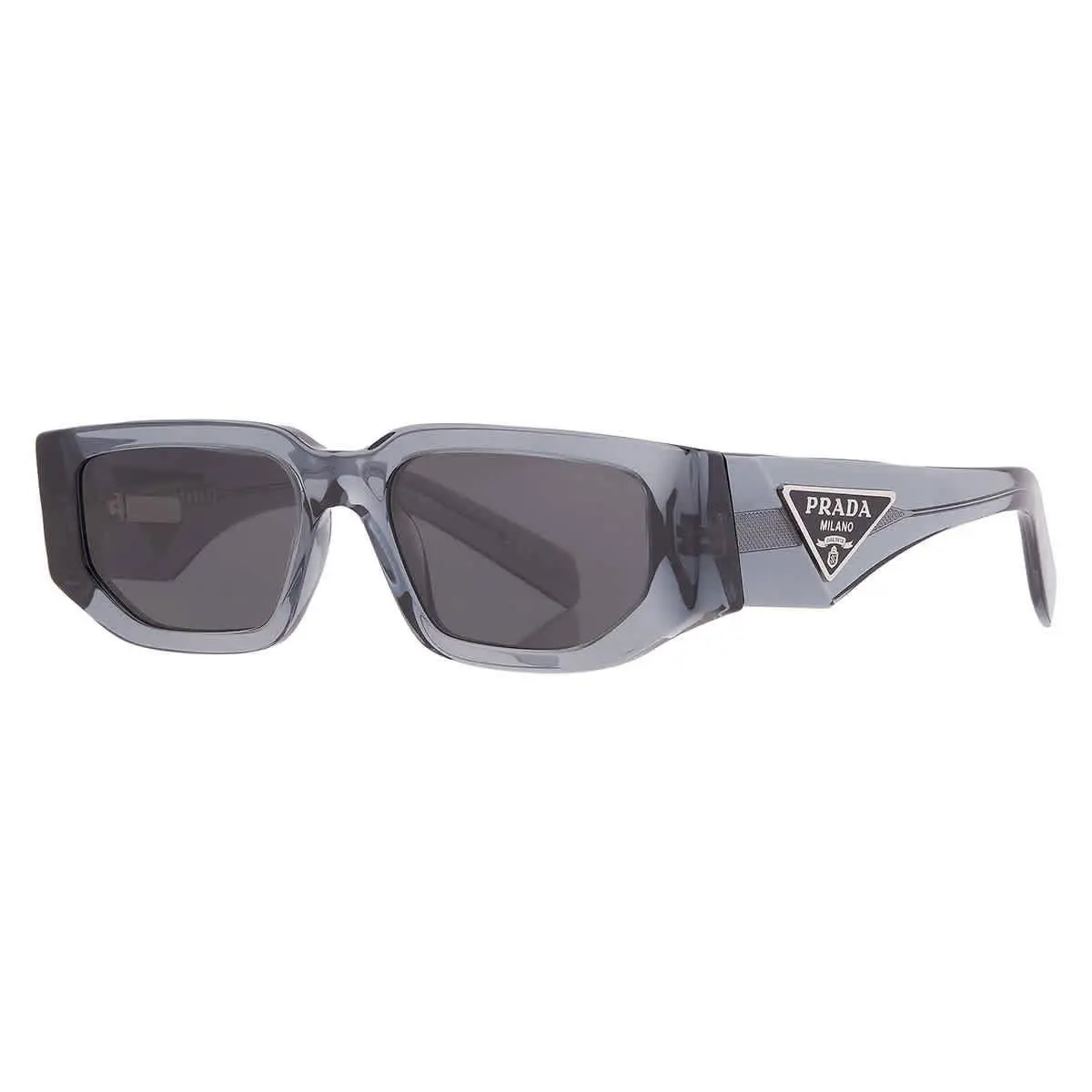 Prada Dark Grey Pilot Men`s Sunglasses PR 09ZS 17T08Z 54 PR 09ZS 17T08Z 54