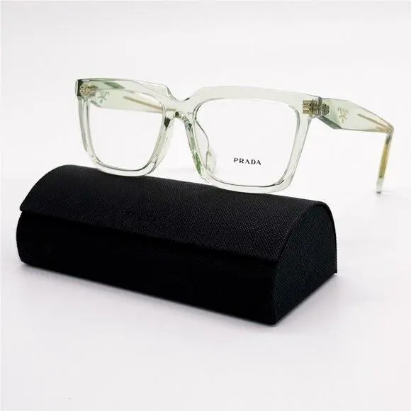 Prada Eyeglasses PRA19VF 14R1O1 PR A19VF 14R1O1 Transparent Mint Women