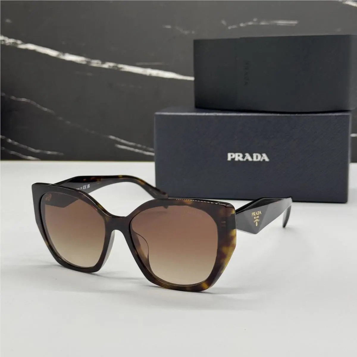 Prada PR19ZSF 2AU6S1 Sunglasses PR 19ZSF 2AU6S1 Havana Women Eyewear Spr 19Z