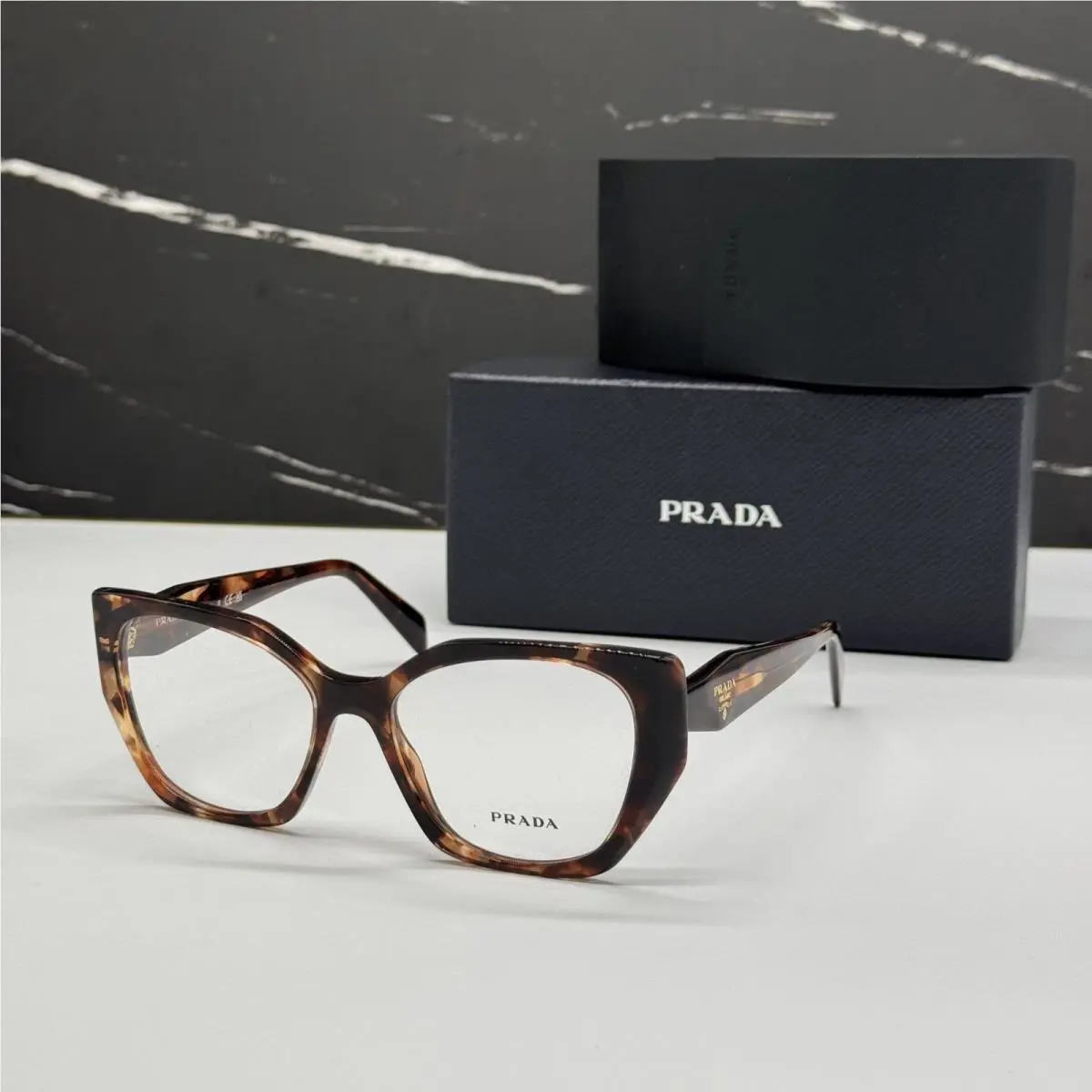 Prada PR18WV 07R1O1 Eyeglasses PR 18WV 07R1O1 Havana Women Eyewear Vpr 18W