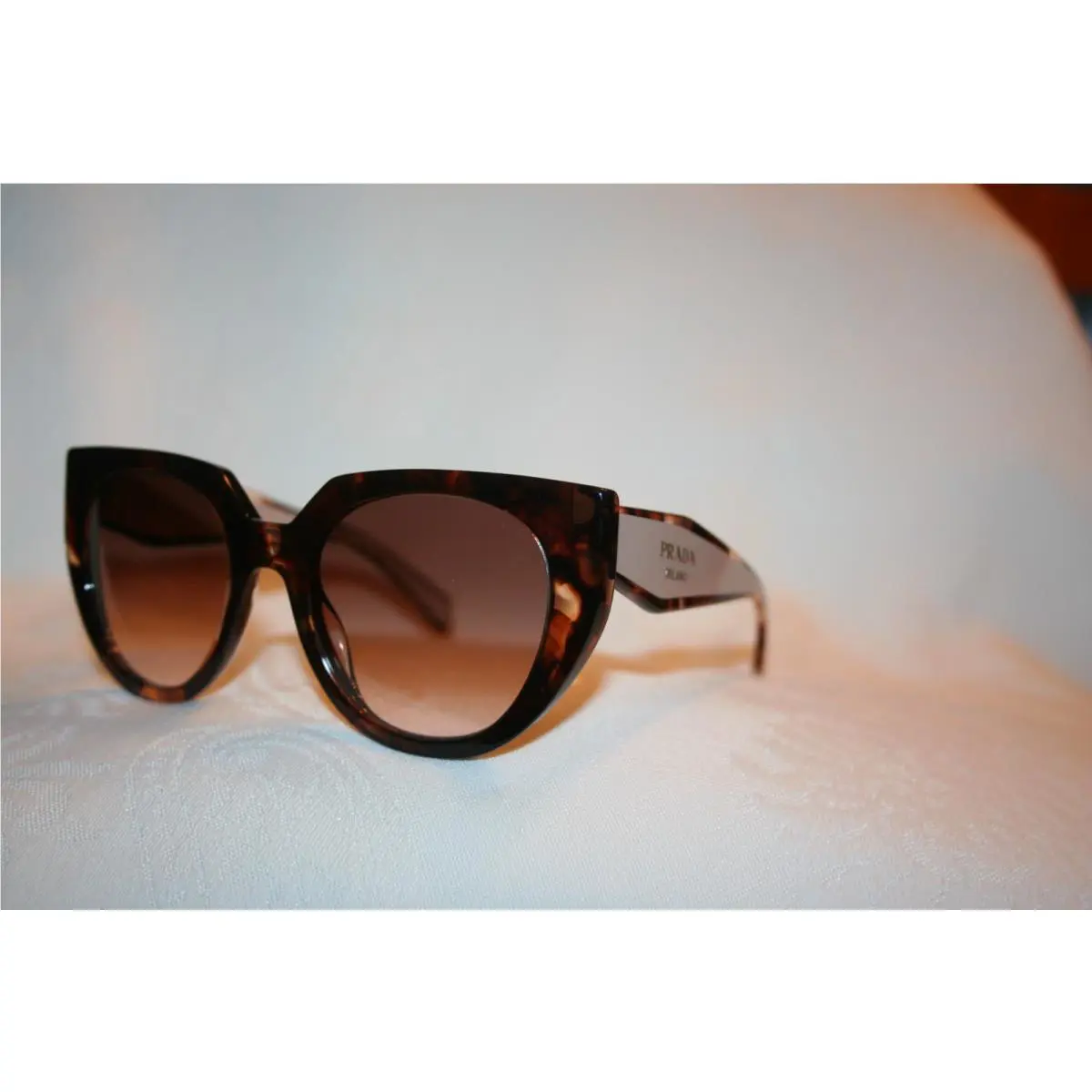 Prada Sunglasses PR14WS Caramel Tortoise/powder/brown Grad 01R-0A6 52-20-140