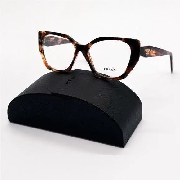 Prada Eyeglasses PR18WV 07R1O1 PR 18WV 07R1O1 Havana Women Eyewear Vpr 18W