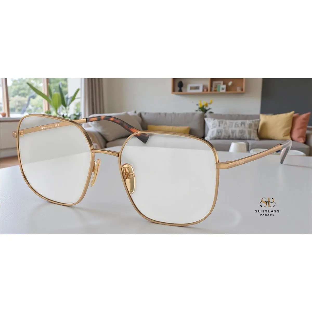 Prada PR A59V 7OE1O1 Brass Demo Lens 53 mm Women`s Eyeglasses