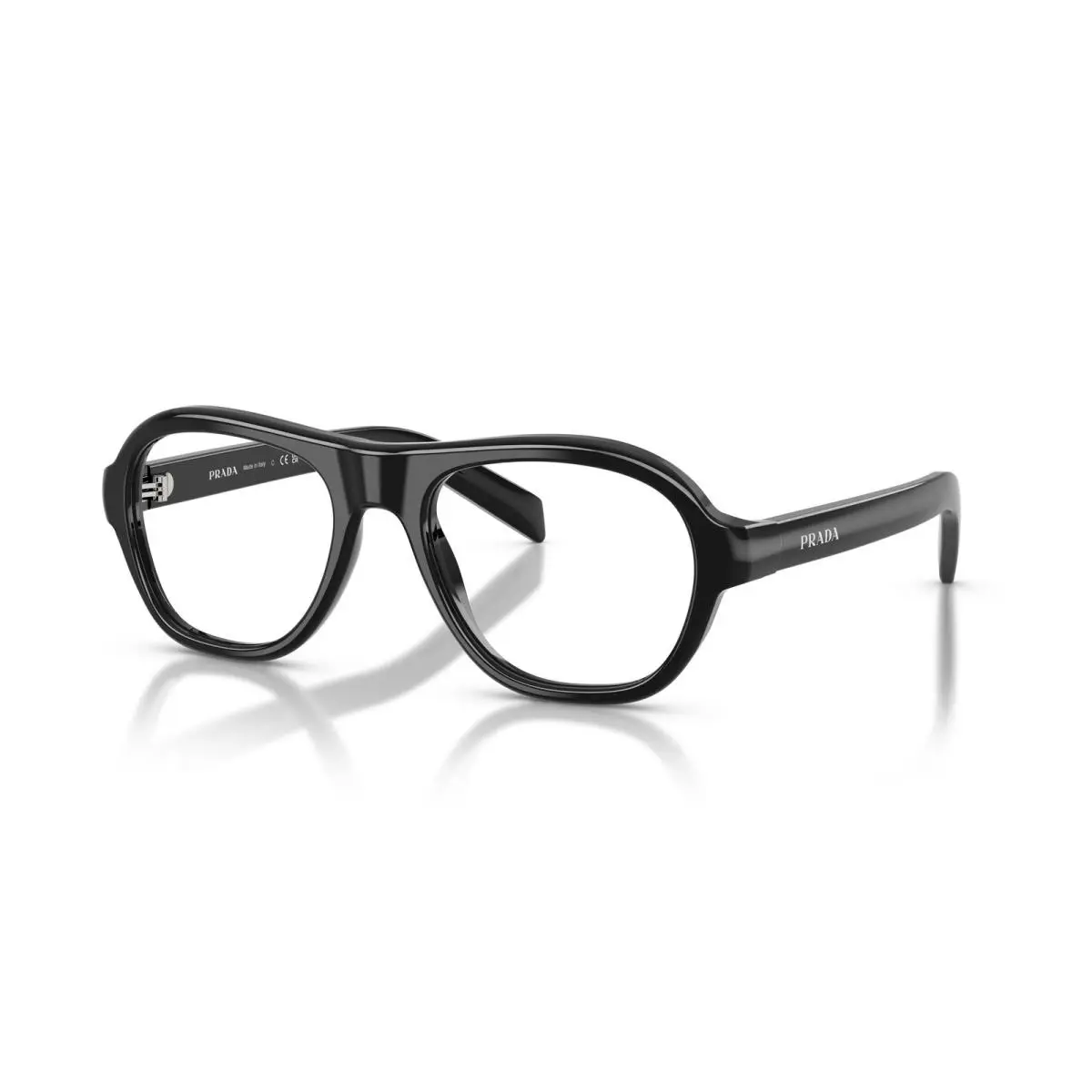 C12V Eyeglasses 16K1O1 Black by Prada