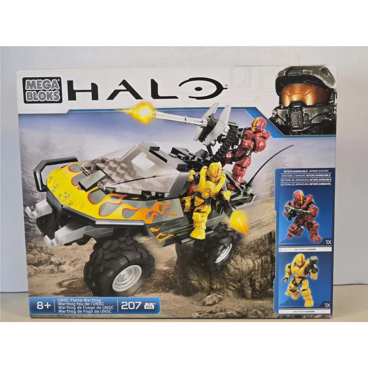 Mega Bloks Halo Unsc Flame Warthog 97449 Building Kit Complete Set