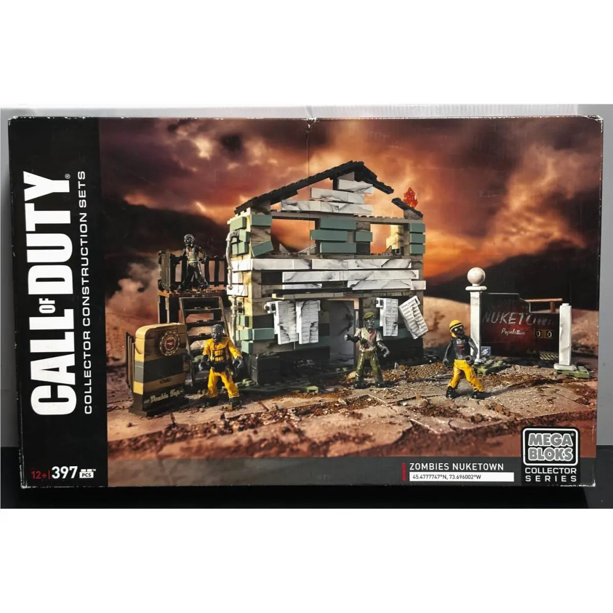 Call OF Duty Zombies Nuketown Mega Bloks Collctor Series 397 Pcs