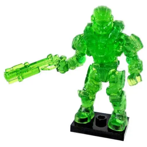 Mega Bloks Halo 2015 Charlie Ser Trans Green Spartan Hazop w/ Bonus Fig