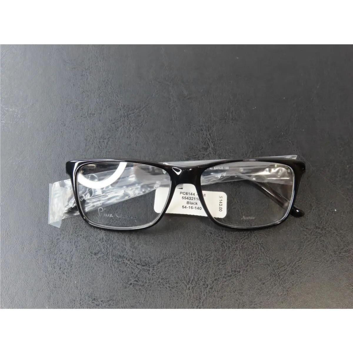 Pierre Cardin Men`s Eyeglass Black Acetate Full Rim Frames Rectangular P.c. 6144