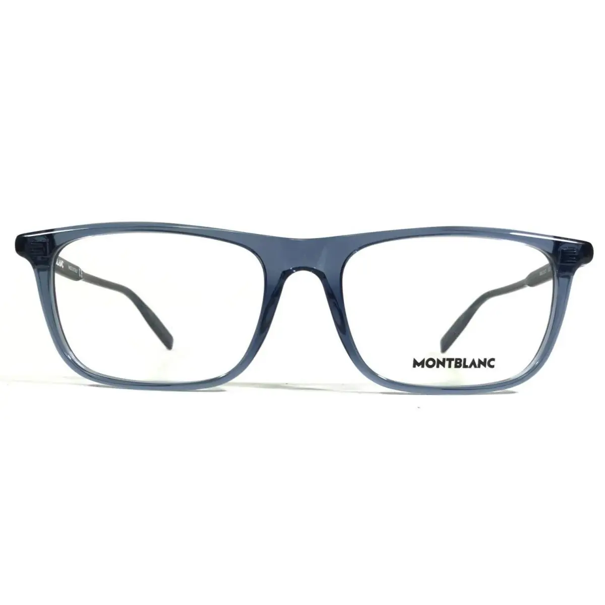 Montblanc Eyeglasses Frames MB0012O 003 Transparent Blue Rectangular 54-18-145