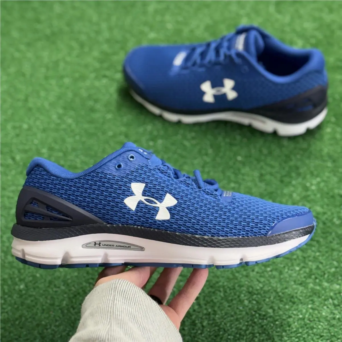 Under Armour Charged Gemini 2020 Blue Mens Running 3026501-432 Sz 10.5