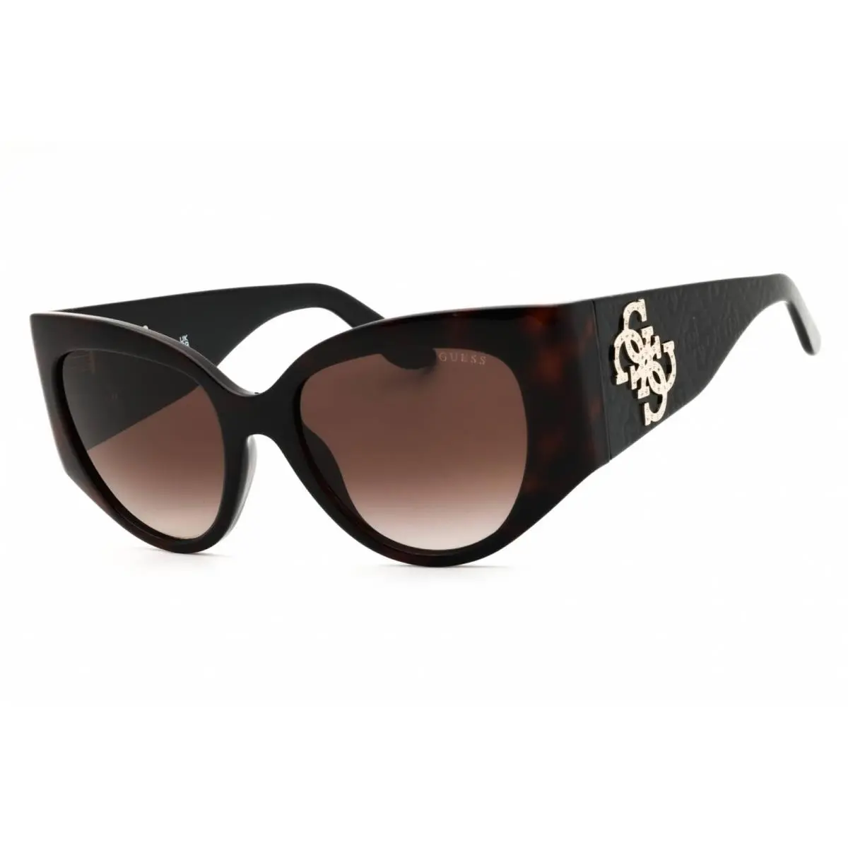 Guess Unisex Sunglasses Havana Injected Propionate Cat Eye Frame GU00202 52F