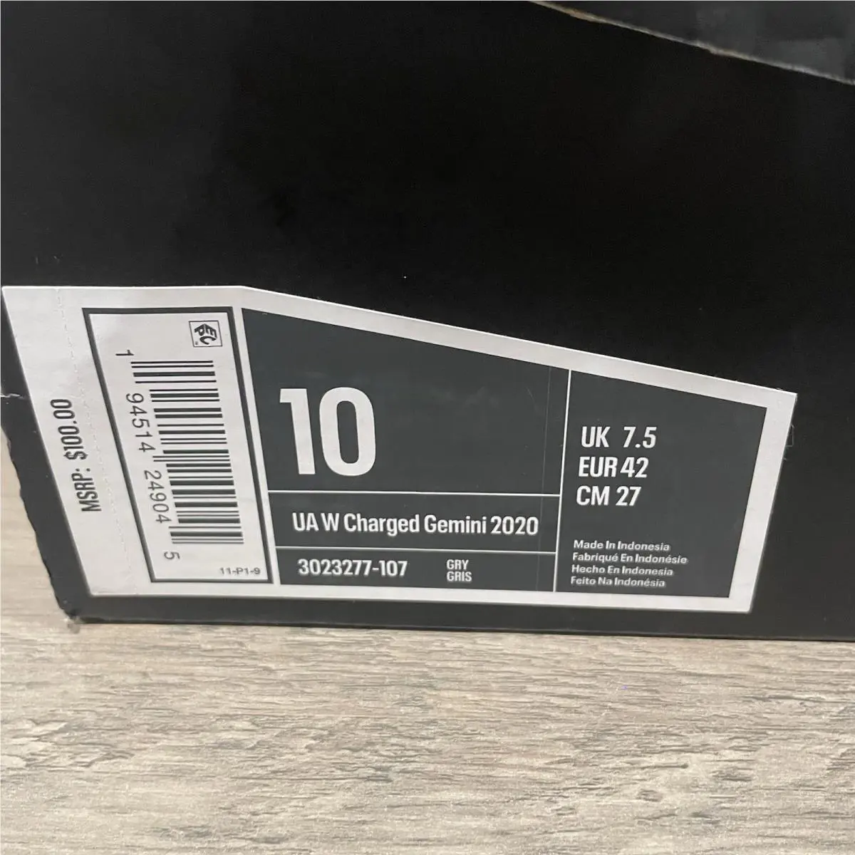 Under Armour shoes - Charged Gemini 2020 - Charged Gemini - 3023277-107 - Gray 8