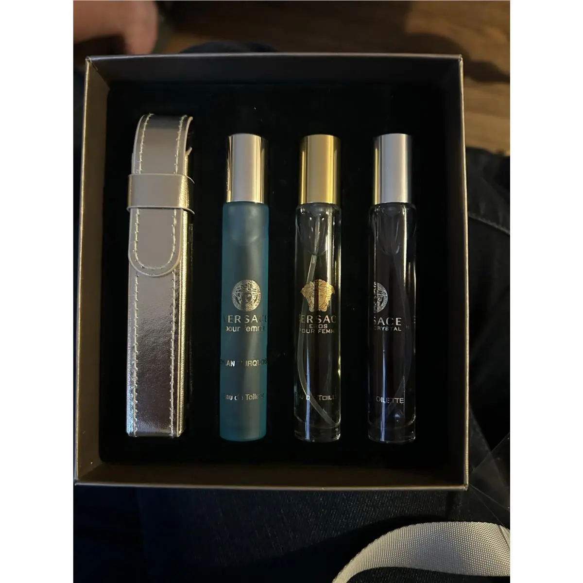 Versace Perfume 4-pcs Travel Set Dylan Turquoise Bright Crystal Eros Pour Femme