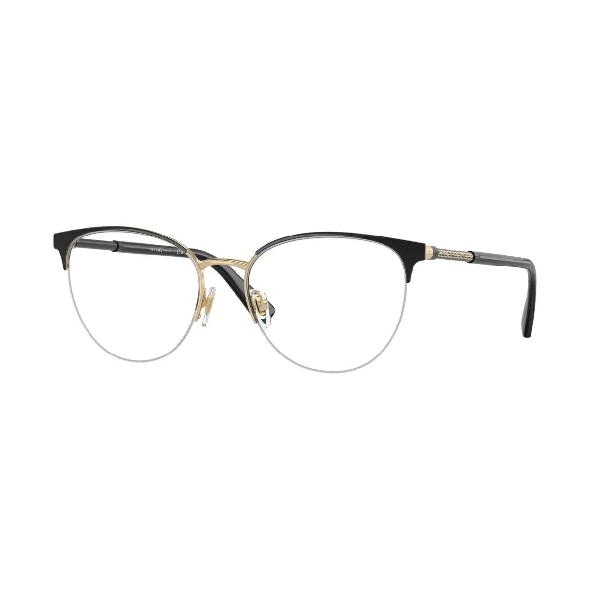 Versace VE 1247 Black Pale Gold 1252 Eyeglasses