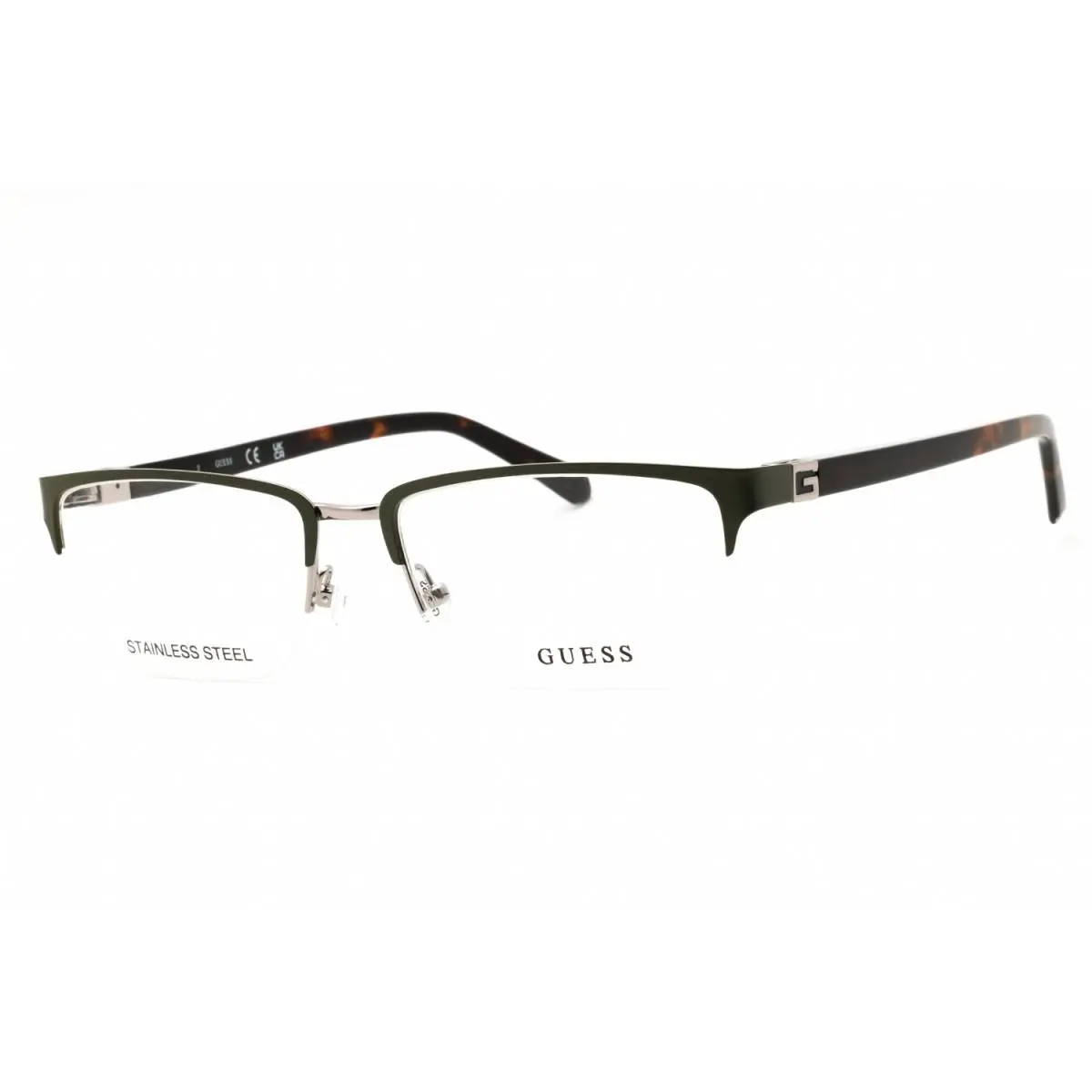Guess GU50191 097 Matte Dark Green/dark Havana 56mm Eyeglasses