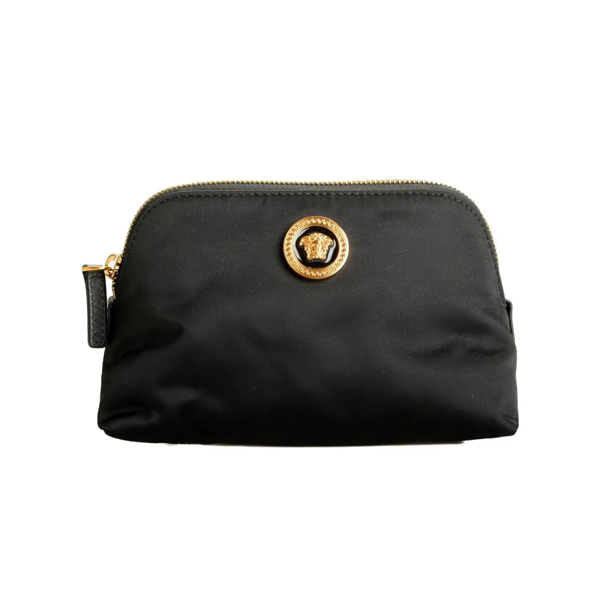 Versace Black Gold Medusa Head Beauty Toiletry Cosmetic Case One Size