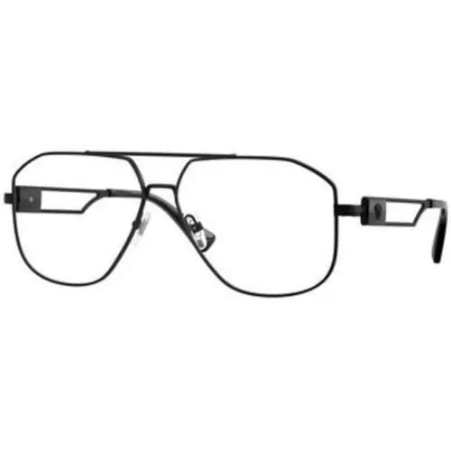 Versace VE 1287 Matte Black Demo Lens 1261 Eyeglasses