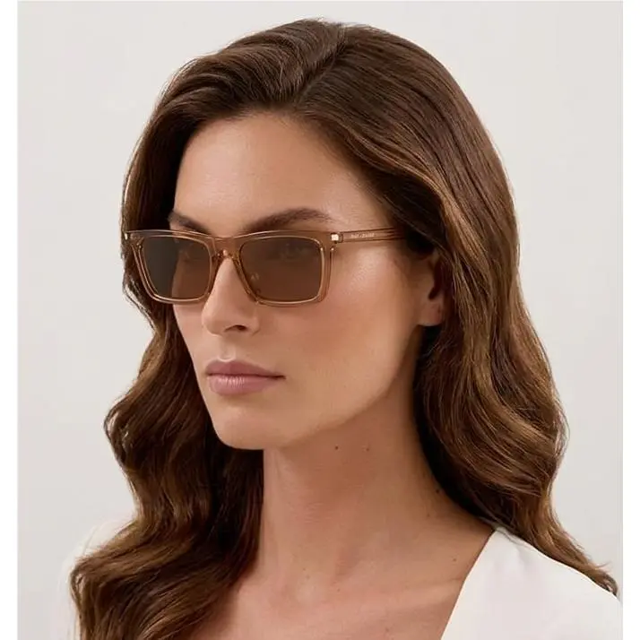 Yves Saint Laurent SL-890-BETTY-THIN-005 Sunglasses 54mm - Frame: Brown, Lens: Brown