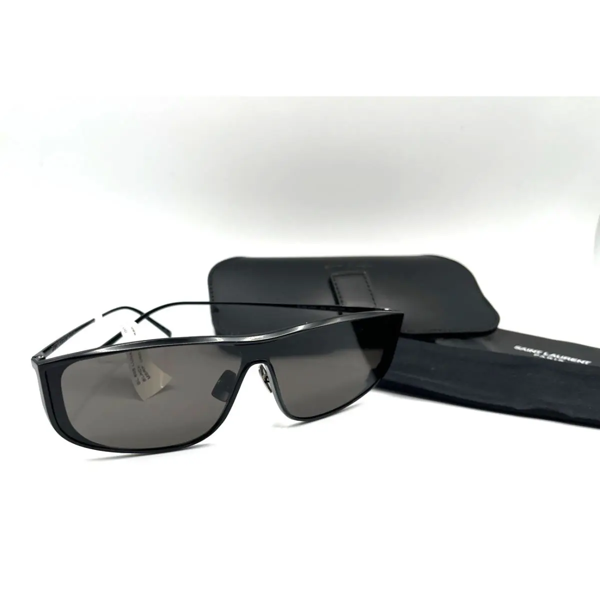 Saint Laurent Men`s SL 605 Luna Rectangular Sunglasses -black / Grey -msrp by Yves Saint Laurent