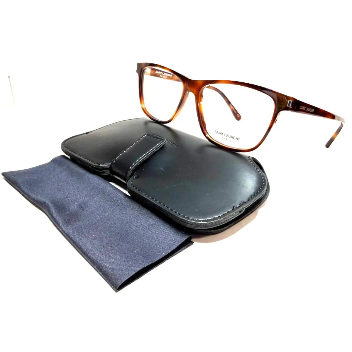 SL 114 002 Blonde Havana Eyeglasses Frame 55-15 by Yves Saint Laurent