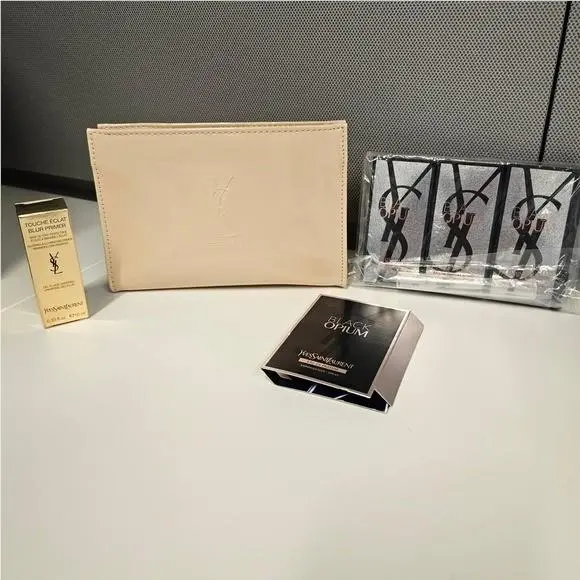 Ysl Black Opium Perfume Gift Set Cosmetic Bag Touch Eclat by Yves Saint Laurent