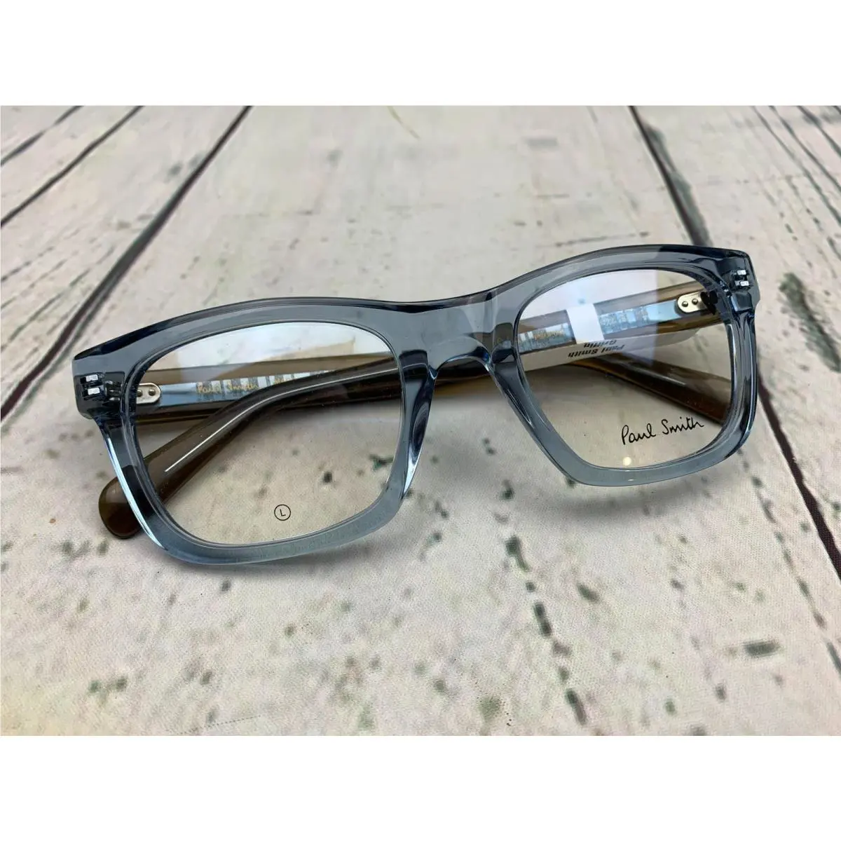 Paul Smith Griffin Ray Bans Mens Glasses Frames Light Blue Brown Stems Large