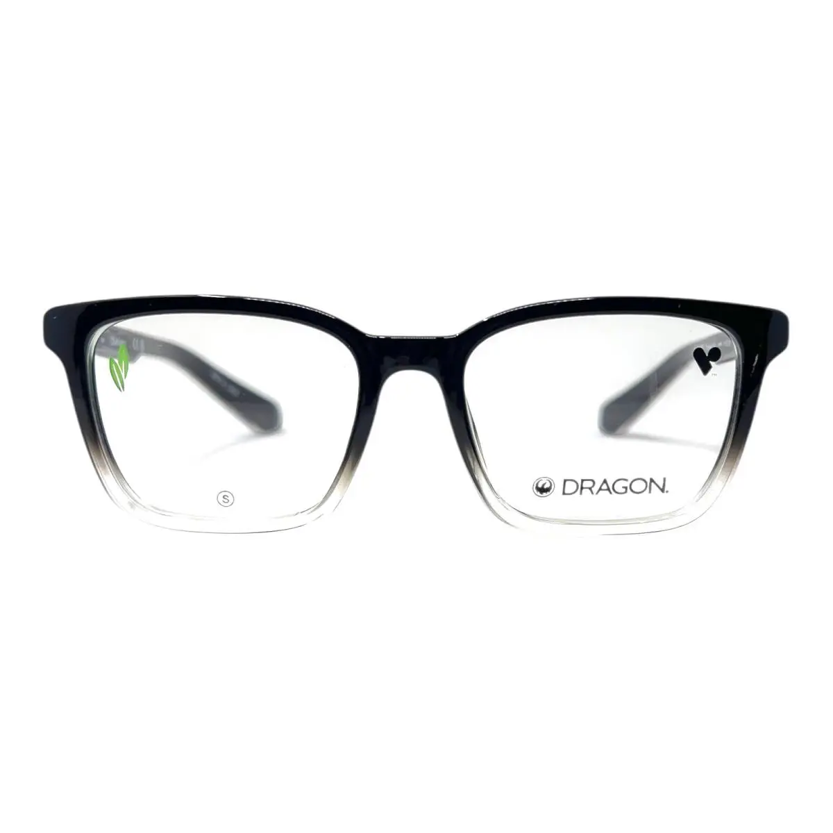 Dragon - DR2046ATH 005 51/17/135 - Black / Iguchi Eyeglasses - Frame: Black, Front Frame: Shiny Black Gradient to Clear, Temple: Bryan Iguchi Multi (Reds, Blue, White)