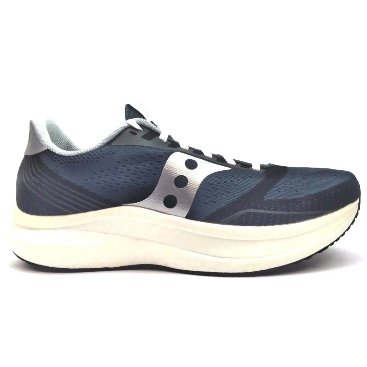 Saucony Men`s Endorphin Pro Icon Running Shoes Comfort Support Sneakers - Navy/Sliver