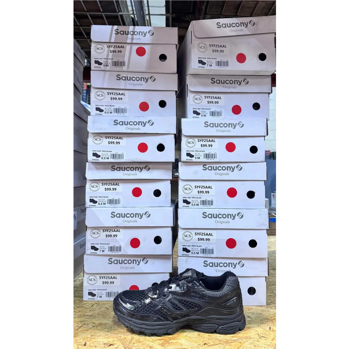 Saucony shoes - Saucony Omni 9 KDZ Kids Triple Black – SYF25AAL 4