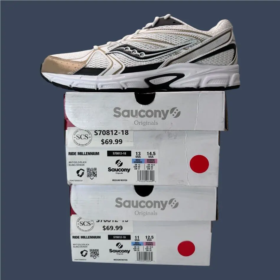 Saucony shoes - Saucony Ride Millennium White/Gold/Black – S70812-18 3