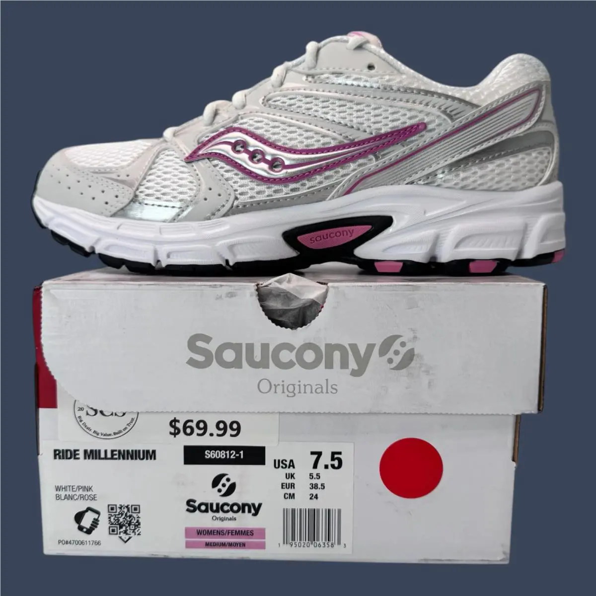 Saucony shoes - Women’s Saucony Ride Millennium White/Pink S60812-1 2