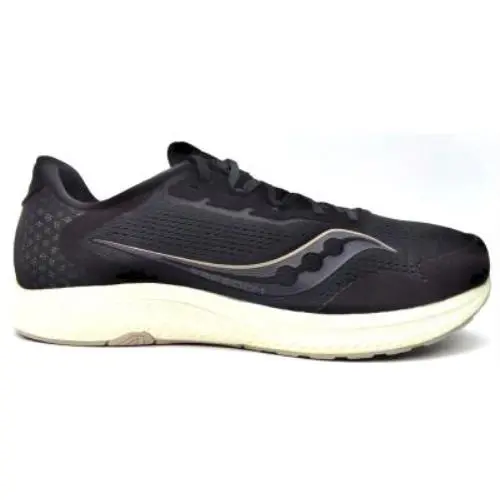 Saucony Men`s Freedom 4 Running Shoes Low Top Sneaker Activewear Lightweight - Black/Stone