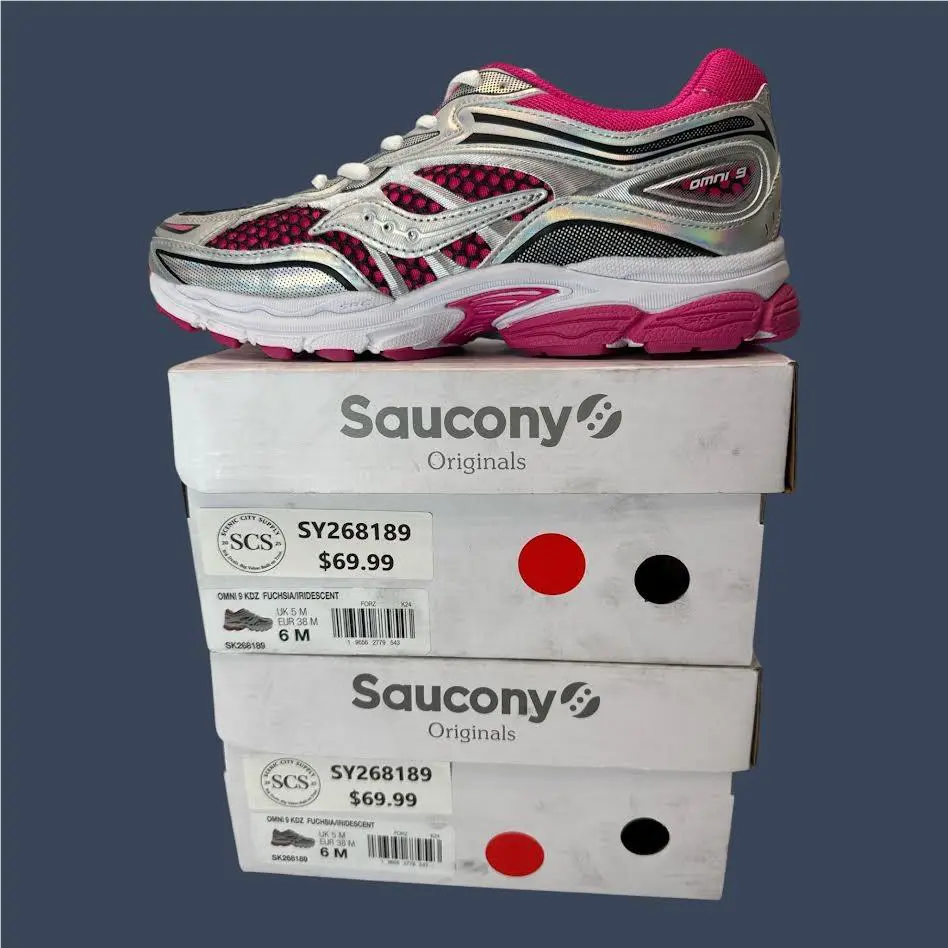 Saucony shoes - Saucony Omni 9 KDZ Kids Fuchsia/Iridescent Size 6M – SY268189 (UPC: 196562779543) 0