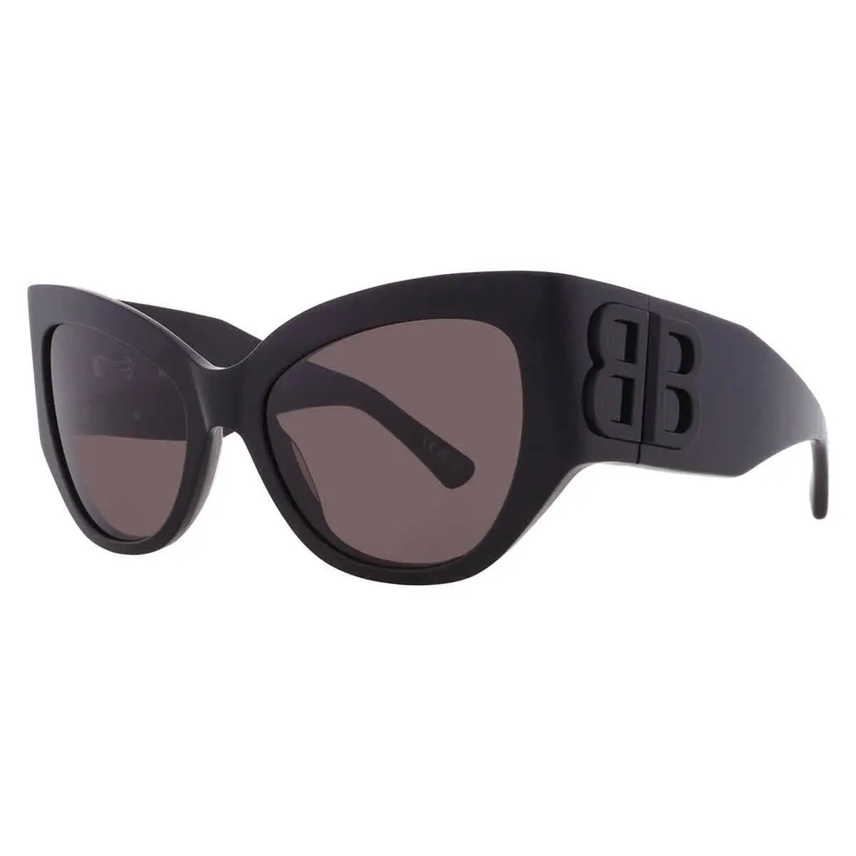 Balenciaga Grey Butterfly Ladies Sunglasses BB0322S 001 57 BB0322S 001 57