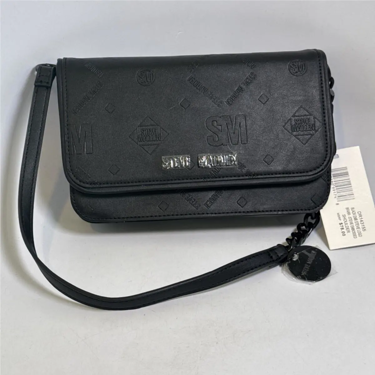 Steve Madden Black Bfarr Stevie Crossbody Purse Bag DR143155