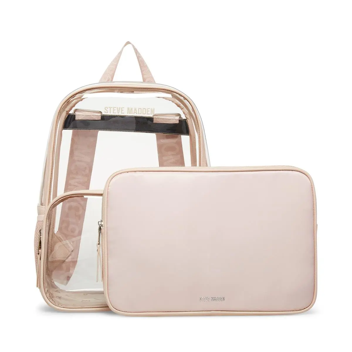 Womens Clear Backpack with Tech Pouch by Steve Madden