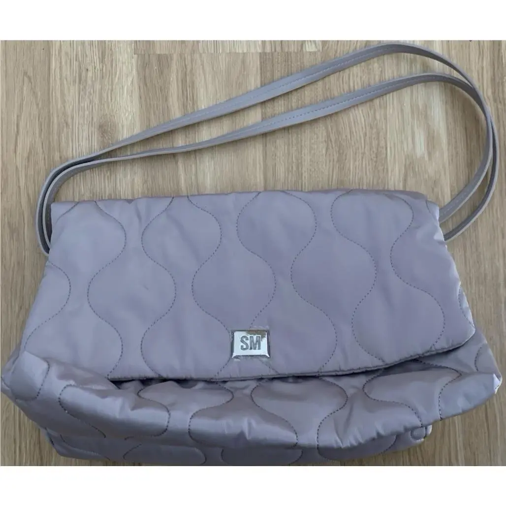 Steve Madden Bclove Shoulder Bag Shroom Large Quilted Purse Tote