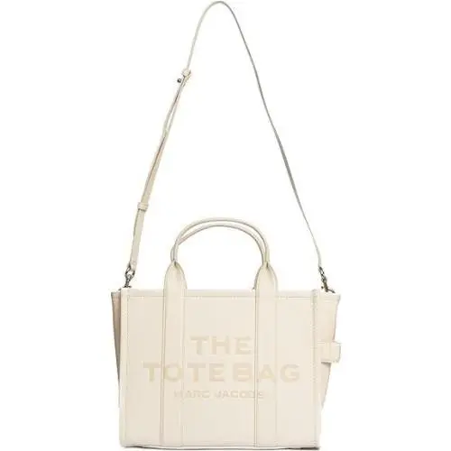 Marc Jacobs The Leather Medium Tote Bag - Cotton/silver H004L01PF21-140