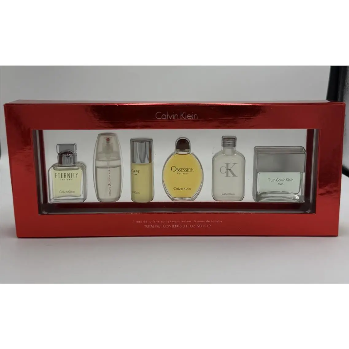 Vintage Calvin Klein 6 Piece Miniature Gift Set For Men 6 x 15 ml