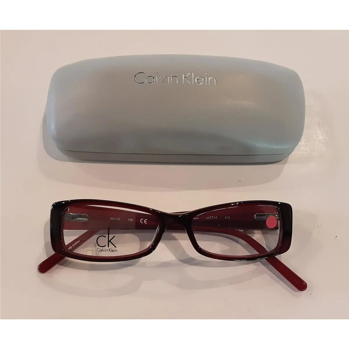 Calvin Klein CK57-14 615 Frames Women`s 49-15-135 Red W/case